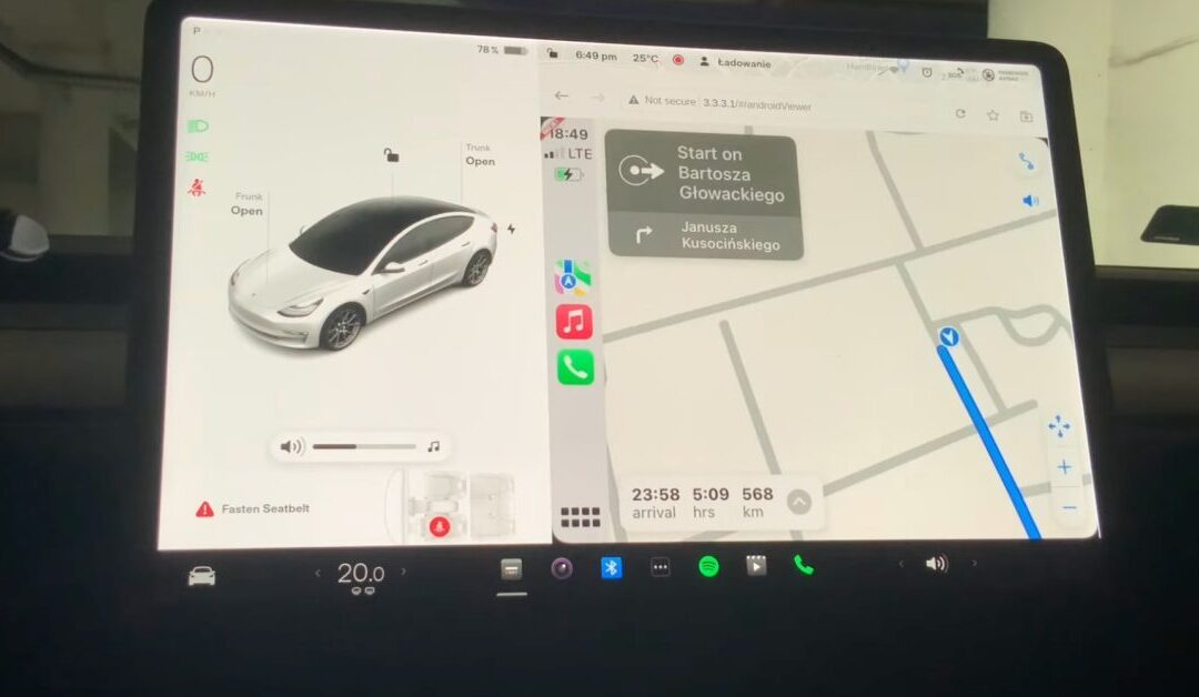 Tesla CarPlay workaround now supports browsers in each model